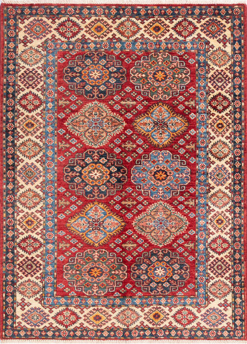 Kazak Red Hand Knotted 41 X 57 Area Rug 700-147141 Image 0