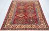 Kazak Red Hand Knotted 41 X 57  Area Rug 700-147141 Thumb 1