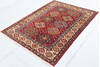 Kazak Red Hand Knotted 41 X 57 Area Rug 700-147141 Thumb 2