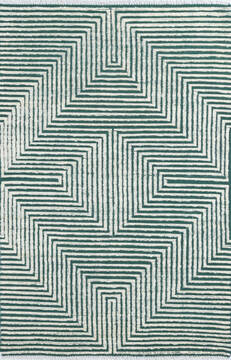 Kilim Green Hand Knotted 4'0" X 6'2"  Area Rug 700-147144