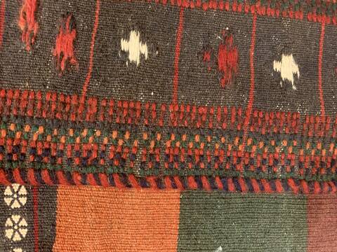 Kilim Red Square Hand Knotted 43 X 48 Area Rug 254-147151 Image 3