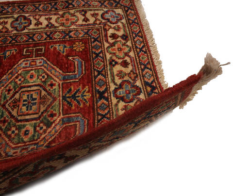 Kazak Red Runner Hand Knotted 21 X 60 Area Rug 254-147153 Image 2
