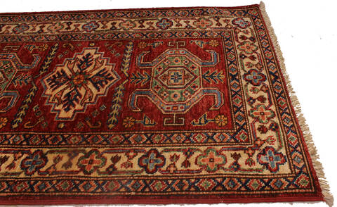 Kazak Red Runner Hand Knotted 21 X 60 Area Rug 254-147153 Image 3