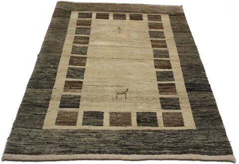 Gabbeh Beige Hand Knotted 35 X 410 Area Rug 254-147154 Image 1