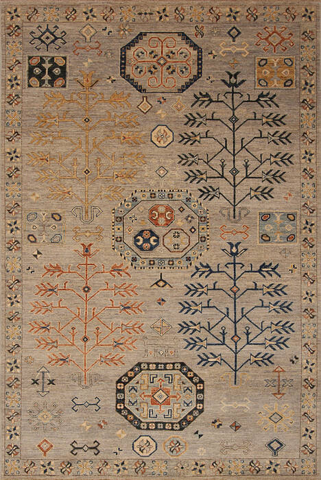 Gabbeh Brown Hand Knotted 510 X 810 Area Rug 254-147155 Image 0