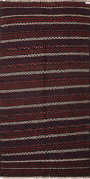 Persian Kilim Red Runner 10 to 12 ft Wool Carpet 147156