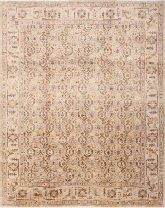 Moroccan Beige Hand Knotted 80 X 100 Area Rug 254-147161 Image 0