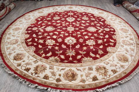 Jaipur Red Round Hand Knotted 911 X 100 Area Rug 905-147163 Image 1