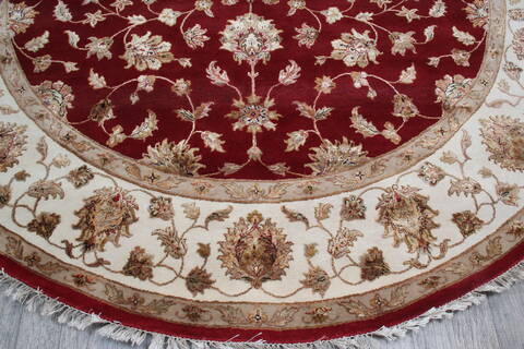 Jaipur Red Round Hand Knotted 911 X 100 Area Rug 905-147163 Image 2