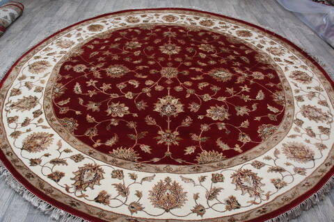 Jaipur Red Round Hand Knotted 911 X 100 Area Rug 905-147163 Image 5