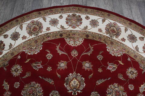 Jaipur Red Round Hand Knotted 100 X 100 Area Rug 905-147164 Image 4