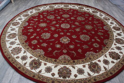 Jaipur Red Round Hand Knotted 100 X 100 Area Rug 905-147164 Image 5