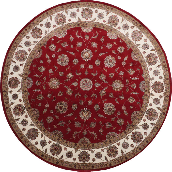 Jaipur Red Round Hand Knotted 100 X 100 Area Rug 905-147164 Image 0