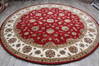 Jaipur Red Round Hand Knotted 100 X 100  Area Rug 905-147164 Thumb 1
