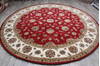 Jaipur Red Round Hand Knotted 100 X 100 Area Rug 905-147164 Thumb 1