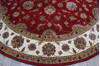 Jaipur Red Round Hand Knotted 100 X 100 Area Rug 905-147164 Thumb 2