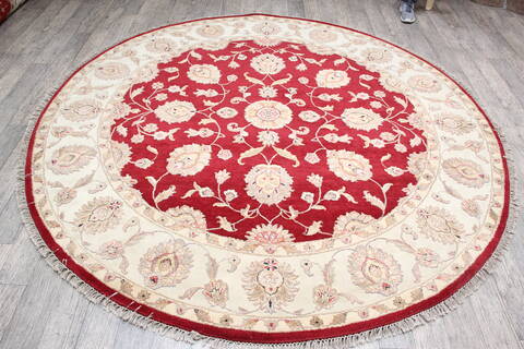 Jaipur Red Round Hand Knotted 710 X 80 Area Rug 905-147165 Image 1