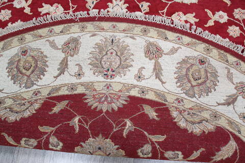 Jaipur Red Round Hand Knotted 710 X 80 Area Rug 905-147165 Image 6