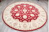 Jaipur Red Round Hand Knotted 710 X 80  Area Rug 905-147165 Thumb 1