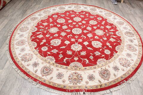 Jaipur Red Round Hand Knotted 711 X 710 Area Rug 905-147166 Image 1
