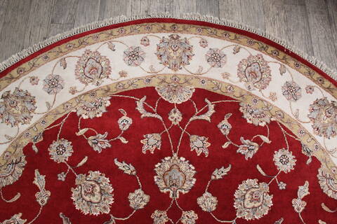 Jaipur Red Round Hand Knotted 711 X 710 Area Rug 905-147166 Image 4