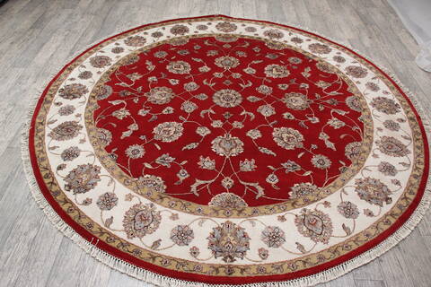 Jaipur Red Round Hand Knotted 711 X 710 Area Rug 905-147166 Image 5