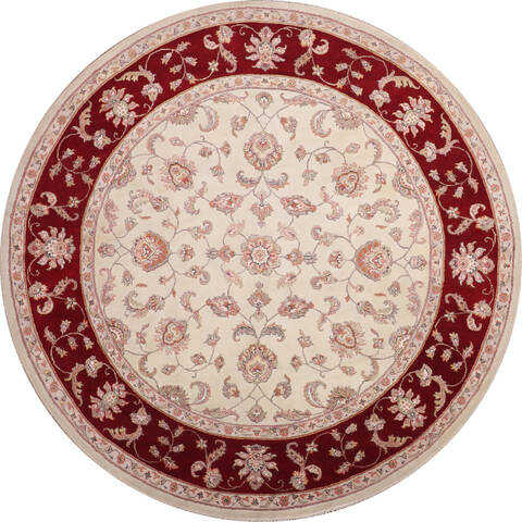 Jaipur White Round Hand Knotted 80 X 711 Area Rug 905-147167 Image 0
