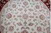 Jaipur White Round Hand Knotted 80 X 711 Area Rug 905-147167 Thumb 3