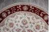 Jaipur White Round Hand Knotted 80 X 711 Area Rug 905-147167 Thumb 4