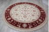 Jaipur White Round Hand Knotted 80 X 711 Area Rug 905-147167 Thumb 5
