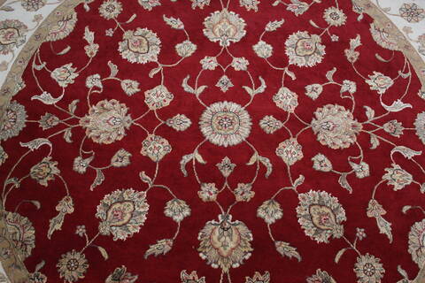 Jaipur Red Round Hand Knotted 80 X 82 Area Rug 905-147171 Image 3