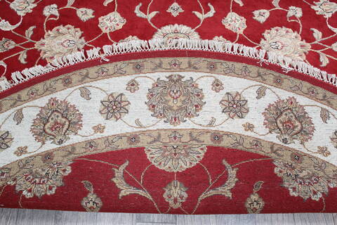 Jaipur Red Round Hand Knotted 80 X 82 Area Rug 905-147171 Image 6