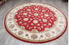 Jaipur Red Round Hand Knotted 80 X 82  Area Rug 905-147171 Thumb 1