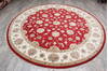 Jaipur Red Round Hand Knotted 80 X 82 Area Rug 905-147171 Thumb 1