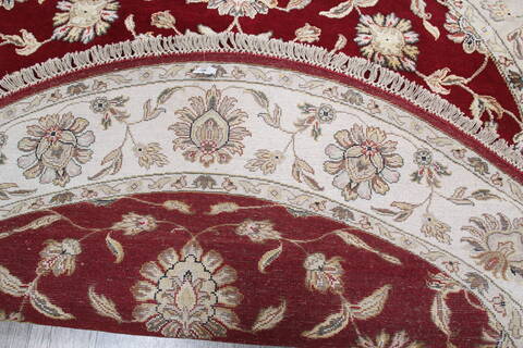 Jaipur Red Round Hand Knotted 60 X 60 Area Rug 905-147173 Image 6