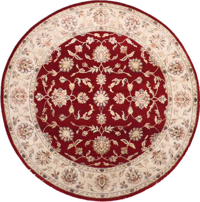 Jaipur Red Round Hand Knotted 60 X 60 Area Rug 905-147173 Image 0
