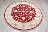 Jaipur Red Round Hand Knotted 60 X 60  Area Rug 905-147173 Thumb 1