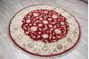 Jaipur Red Round Hand Knotted 60 X 60  Area Rug 905-147173 Thumb 2