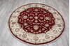 Jaipur Red Round Hand Knotted 60 X 60  Area Rug 905-147173 Thumb 5