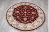 Jaipur Red Round Hand Knotted 60 X 60 Area Rug 905-147173 Thumb 5