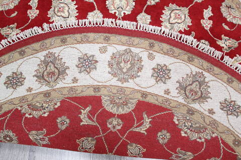 Jaipur Red Round Hand Knotted 60 X 61 Area Rug 905-147174 Image 6