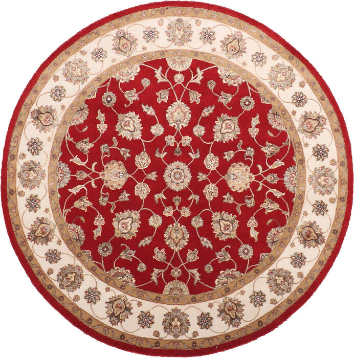 Jaipur Red Round Hand Knotted 60 X 61 Area Rug 905-147174 Image 0
