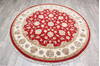 Jaipur Red Round Hand Knotted 60 X 61  Area Rug 905-147174 Thumb 1