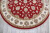 Jaipur Red Round Hand Knotted 60 X 61  Area Rug 905-147174 Thumb 3