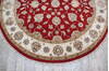 Jaipur Red Round Hand Knotted 60 X 61 Area Rug 905-147174 Thumb 3