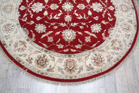 Jaipur Red Round Hand Knotted 60 X 60 Area Rug 905-147176 Image 3