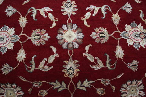 Jaipur Red Round Hand Knotted 60 X 60 Area Rug 905-147176 Image 4