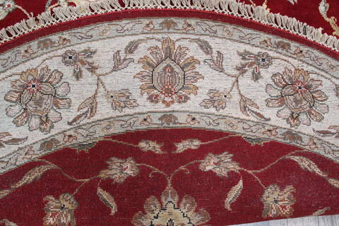Jaipur Red Round Hand Knotted 60 X 60 Area Rug 905-147176 Image 6