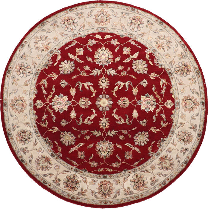 Jaipur Red Round Hand Knotted 60 X 60 Area Rug 905-147176 Image 0
