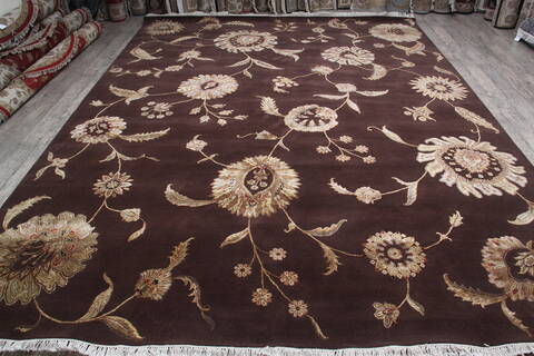 Jaipur Brown Hand Knotted 91 X 120 Area Rug 905-147178 Image 1